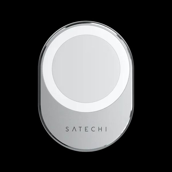 Магнітний автотримач із бездротовою зарядкою для смартфонів 15 Вт Satechi Magnetic Gray ST-MCMWCM фото