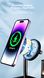 Бездротова док-станція з годинником 3 in 1 QINETIQ Blue neon series QN-9 for iPhone Magsafe 23080 фото 6