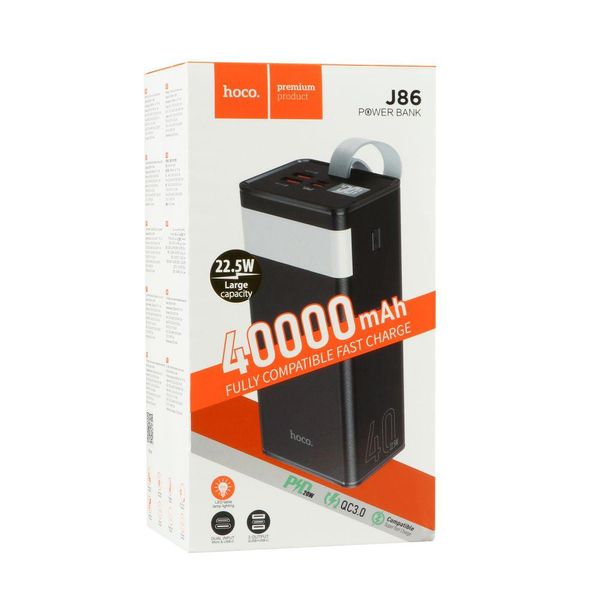 Power Bank Hoco J86 Powermaster 22.5W fully compatible 40000 mAh Чорний 6931474759214 фото