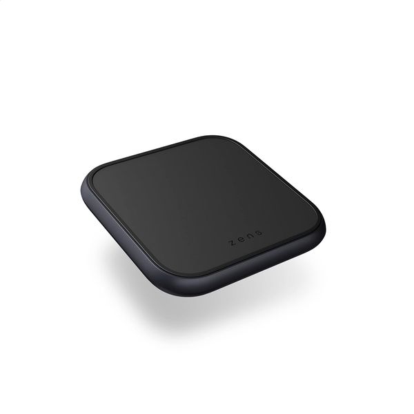 Стационарная беспроводная зарядка для смартфонов Apple Zens Single Aluminium Wireless Charger Black 18W USB-C ZESC14B/00 фото