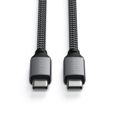 Кабель для синхронизации данных 2 метра Satechi USB-C to USB-C Cable 100W Space Gray (ST-TCC2MM) ST-TCC2MM фото