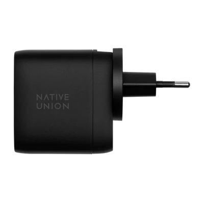 Зарядное сетевое устройство для электроники Native Union Fast GaN Charger PD 67W Dual USB-C Port Black FAST-PD67-BLK-INT фото