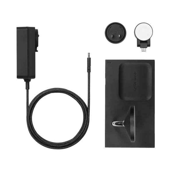 Магнитная беспроводная зарядная док-станция 3в1 Native Union Snap Black для Apple iPhone 12-15/iWatch/AirPods SNAP-3IN1-BLK-EU фото