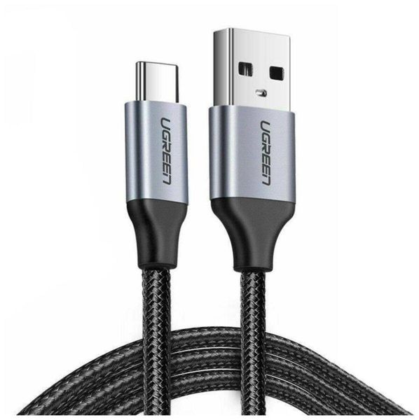 Кабель UGREEN US288 USB-A 2.0 to USB-C Cable Nickel Plating Aluminum Braid 2m (Black) (UGR-60128) UGR-60128 фото