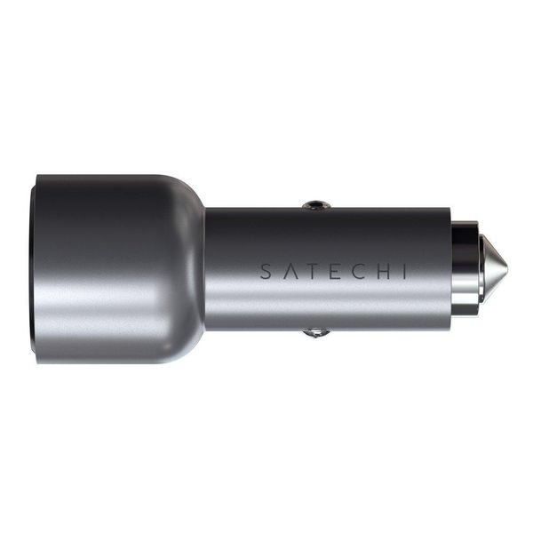 Автомобильное зарядное устройство для смартфонов Satechi 40W Dual USB-C PD Car Charger Space Gray ST-U2C40CCM фото