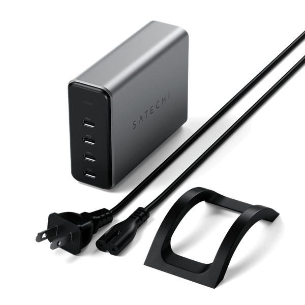 Сетевой адаптер для зарядки Satechi 165W USB-C 4-Port PD GaN Charger Space Gray (ST-UC165GM-EU)