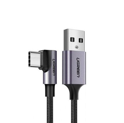 Кабель UGREEN US284 Right Angle USB-A to USB-C Cable 2m (Space Gray) (UGR-50942) UGR-50942 фото