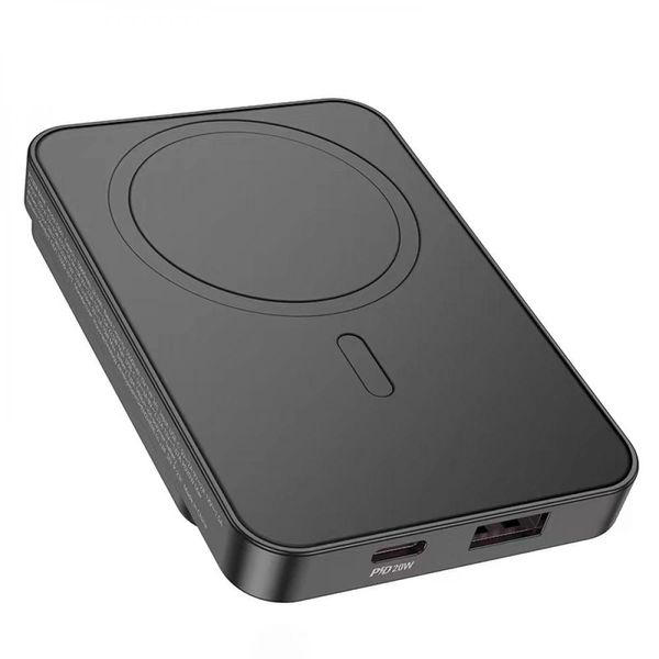 Power Bank Hoco DB41 River magnetic Wireless charging 10000mAh Magsafe для Apple iPhone 12/15 Pro Max Черный 6942007606592 фото