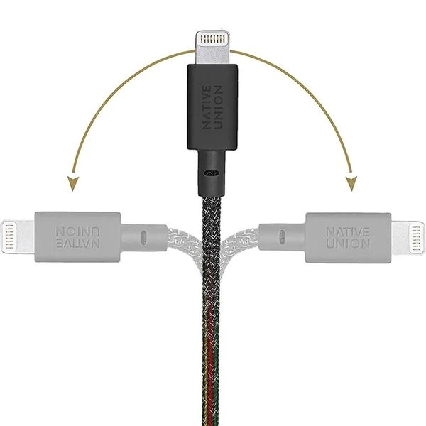Кабель для передачи данных 1.2 метра USB-C to Lightning Native Union Belt Cable Cosmos Black