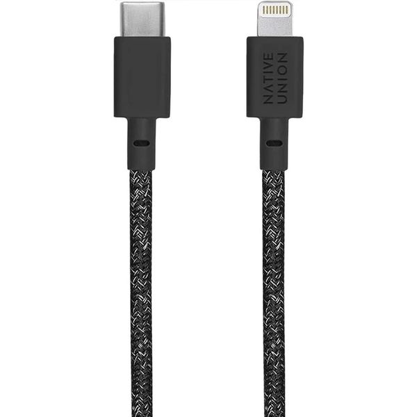 Кабель для передачі даних 1.2 метри USB-C to Lightning Native Union Belt Cable Cosmos Black