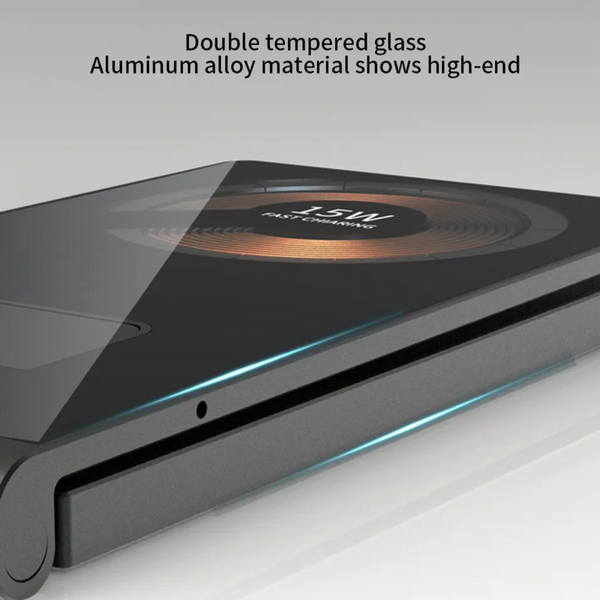 Магнітний 3 в 1 бездротовий зарядний пристрій Magsafe Crystal Т05 15W Qi для iPhone 14, 13, 12 Pro Max та Airpods Pro 22160 фото