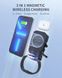 Автодержатель с беспроводной магнитной зарядкой 3в1 Magsafe S12 15W для смартфона iPhone 12/15 AirPods/Watch 13060 фото 3