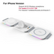 Бездротова Зарядна Станція F21 3-в-1 з RGB підсвіткою, 15w, для Iphone, apple watch, airpods 22111 фото 4
