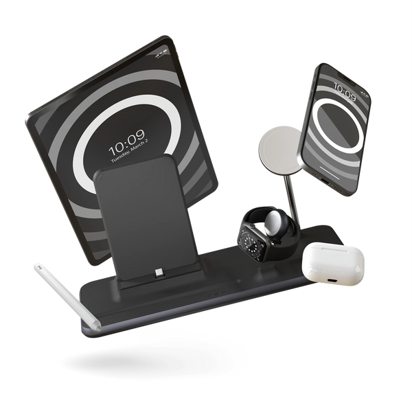 Магнітна бездротова док-станція 4в1 для iPhone/iWatch/AirPods/iPad Zens MagSafe