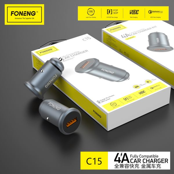 Автомобільний зарядний пристрій у прикурювач Foneng C15 USB-A Car Charger 20W 81300 фото