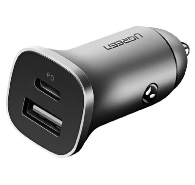 Автомобільний зарядний пристрій UGREEN CD130 Dual USB Car Charger (Space Gray) (UGR-30780) UGR-30780 фото