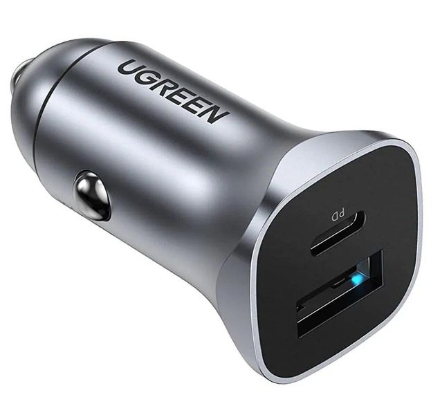 Автомобільний зарядний пристрій UGREEN CD130 Dual USB Car Charger (Space Gray) (UGR-30780) UGR-30780 фото