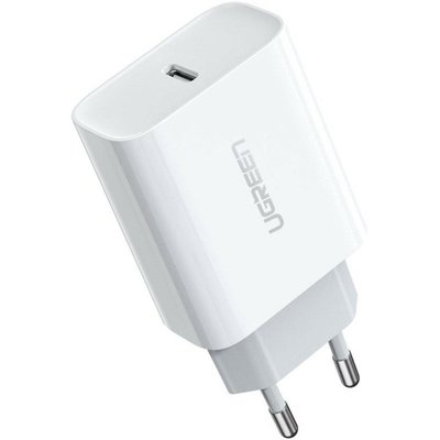 Зарядний пристрій UGREEN CD137 Fast Charging Power Adapter with PD 20W EU (White) (UGR-60450) UGR-60450 фото