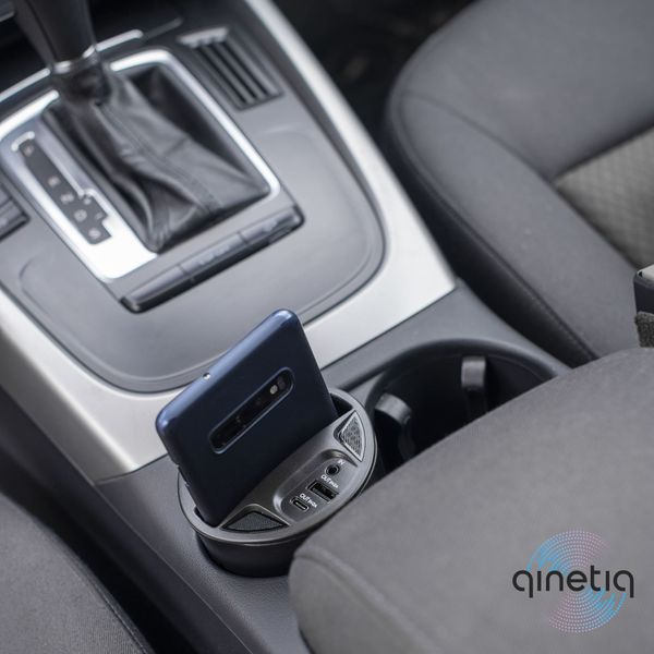 Автомобильная беспроводная зарядка в подстаканник QINETIQ X9 Car Wireless 13030 фото