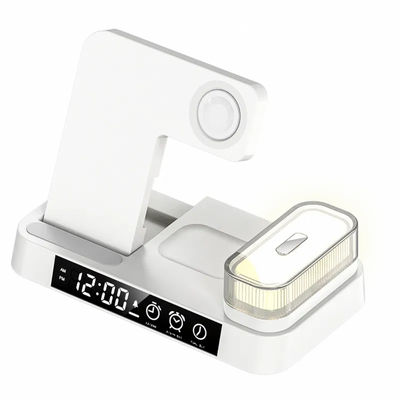 Док-станція A37 5in1+Lamp/Alarm Clock 30W для Apple IPhone, iWatch, AirPods 23025 фото