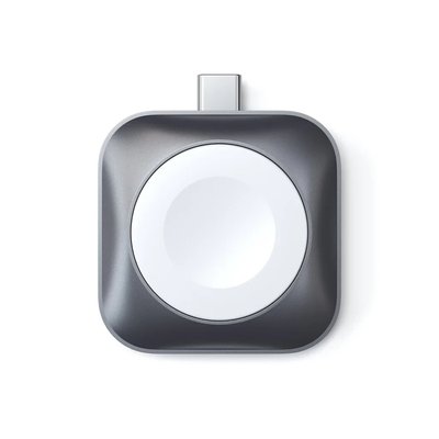 Бездротовий зарядний пристрій Apple Watch Satechi Type-C Magnetic Charging Gray ST-TCMCAWM фото