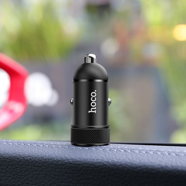 Автомобильное зарядное устройство в прикуриватель Hoco Z32 Flash Power 1xUSB QC3.0 Black (Original) 81020 фото